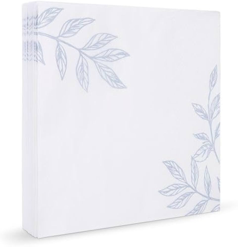 R-kay blue Napkins For Party 6.5 by 6.5, Luxury 3 Ply Blue And White Napkins - 40 Pack Large Ultr... | Amazon (US)