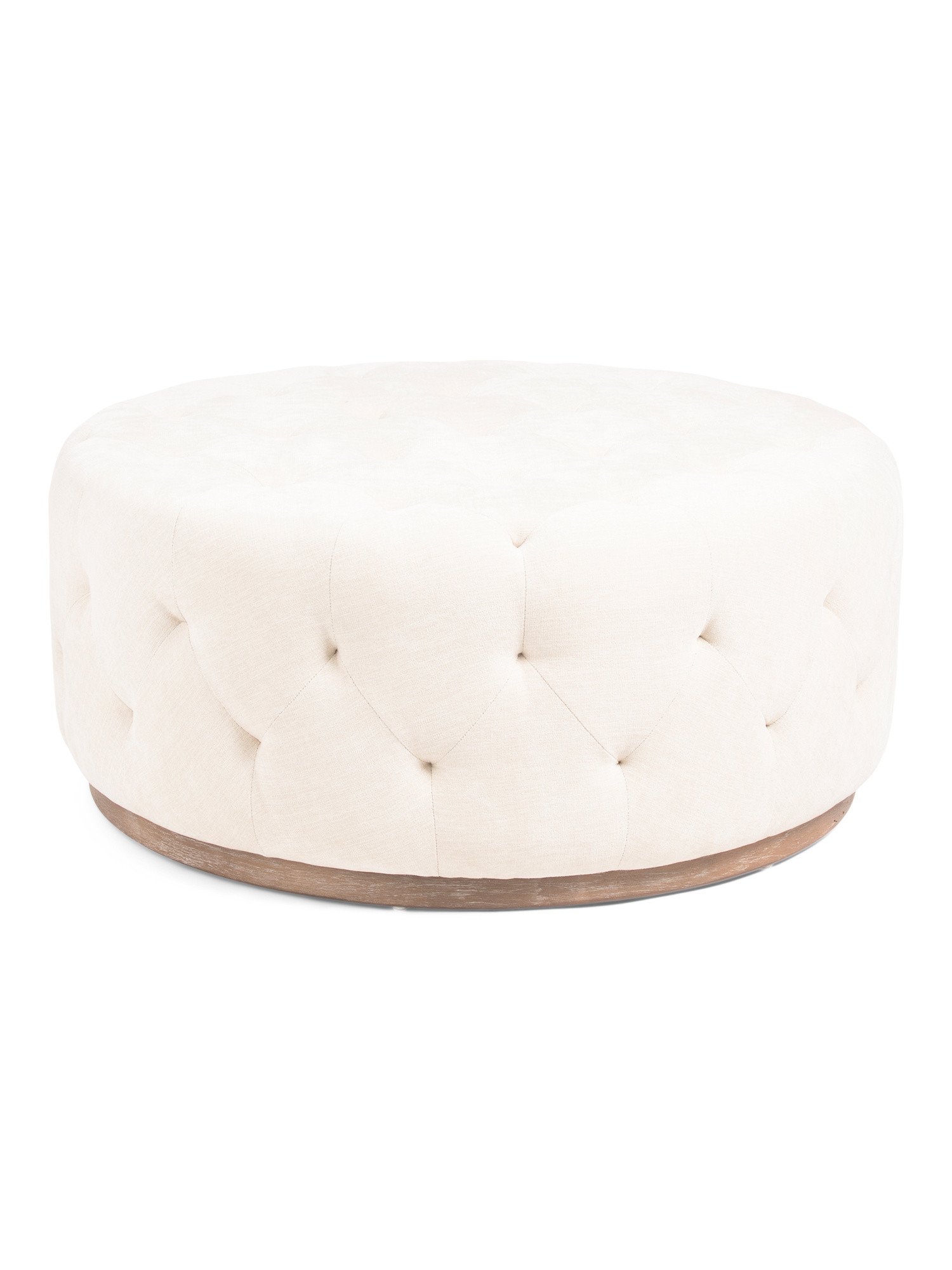 42x19 Boyd Tufted Ottoman With Solid Wood Base | TJ Maxx