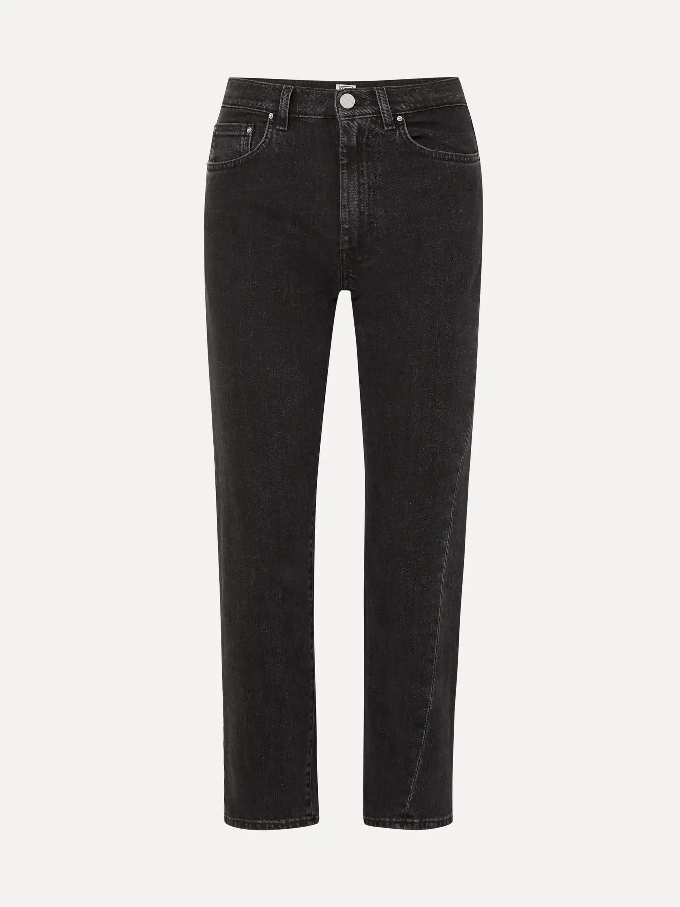 Schwarz Original verkürzte, halbhohe Jeans mit geradem Bein | TOTEME | NET-A-PORTER | NET-A-PORTER (UK & EU)