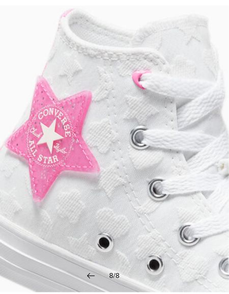 Kids girls pink and white sparkle high top converse sneakers $23

Huge sale for tennis shoes 

#LTKFindsUnder50 #LTKKids #LTKShoeCrush