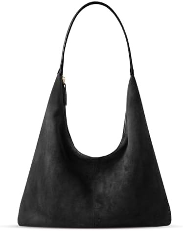 Suede Shoulder Bag for Women Suede Purse Boho Bags Slouchy Tote Bag Satchels Trendy Crescent Cros... | Amazon (US)