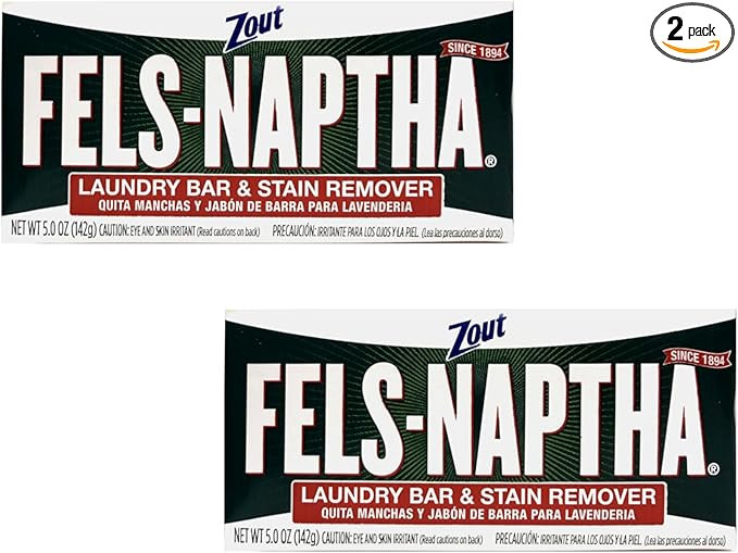 Fels Naptha Laundry Soap Bar & Stain Remover - Pack of 2 by Fels Naptha | Amazon (US)