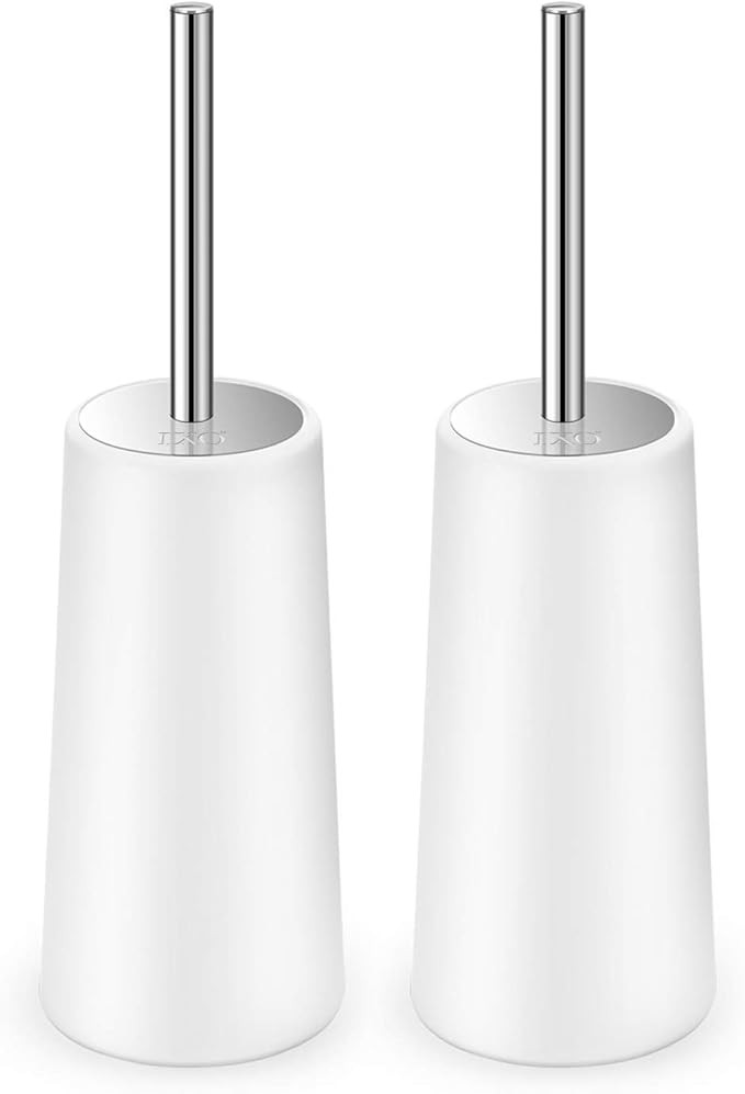 Toilet Brush and Holder, 2 Pack Toilet Brush with 304 Stainless Steel Long Handle, Toilet Bowl Br... | Amazon (US)