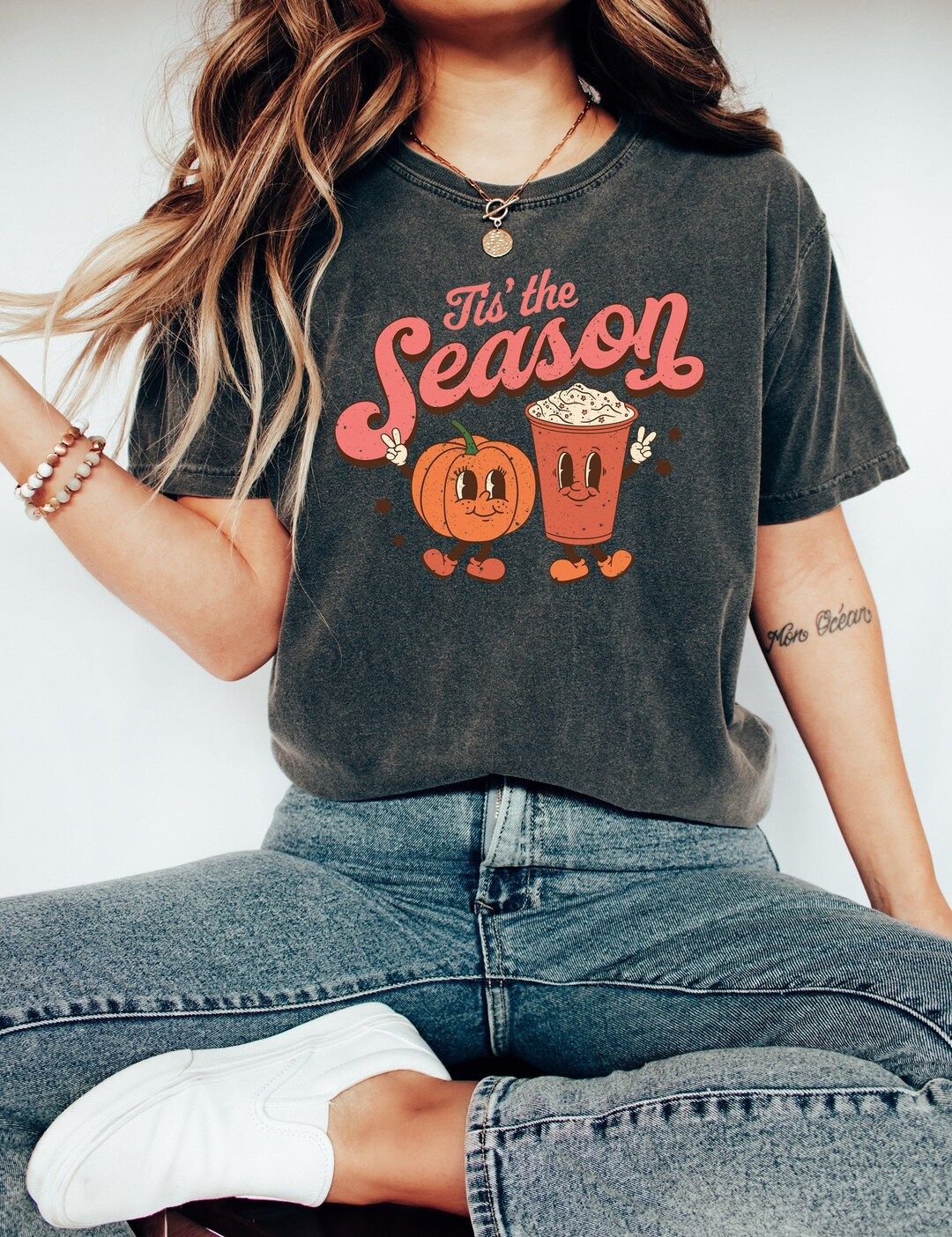 Retro Fall Comfort Colors shirt, Tis The Season, Vintage Fall Pumkin and Pumkin Spice Latte Shirt... | Etsy (US)