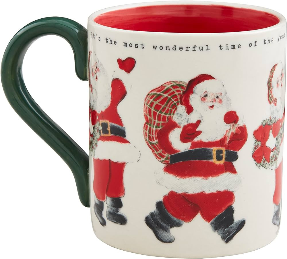 Mud Pie Vintage Christmas Mug, Santa, 15 oz | Amazon (US)