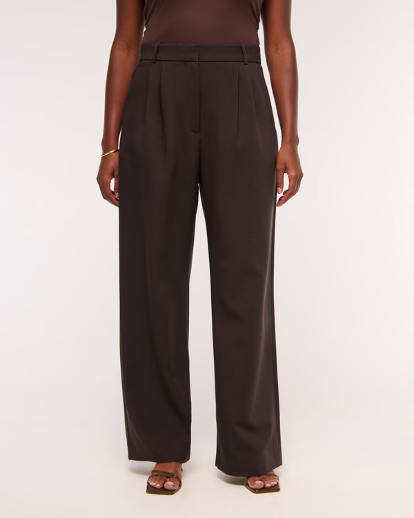 A&F Sloane Tailored Wide Leg Pant | Abercrombie & Fitch (US)