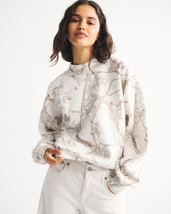 Women's Sunday Mockneck Crew | Women's Tops | Abercrombie.com | Abercrombie & Fitch (US)