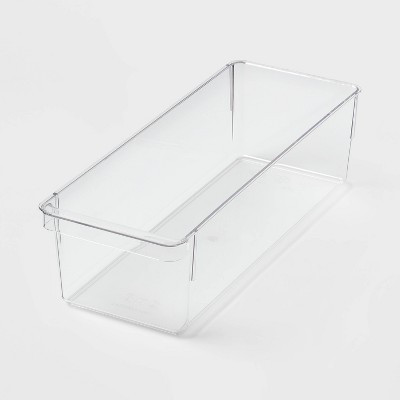 Medium Narrow Fridge and Pantry Organizer Bin - Brightroom™: Clear BPA-Free Kitchen Storage, Freezer-Safe, 14.5"x5.5" | Target