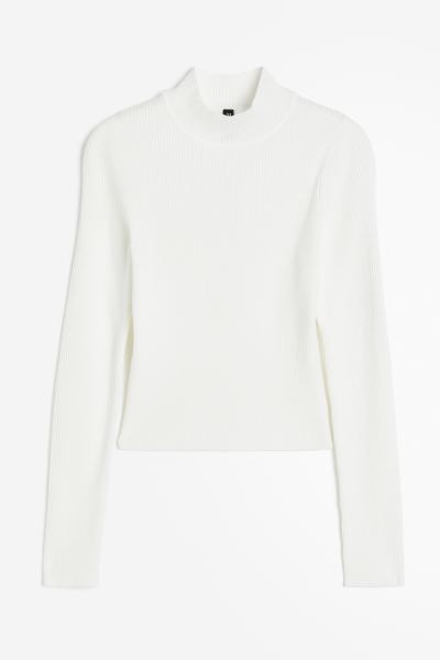 Rib-knit Mock Turtleneck Top | H&M (US + CA)
