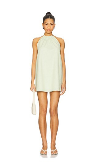 SNDYS Alysse Halter Mini Dress in Sage. - size XXL | Revolve Clothing (Global)