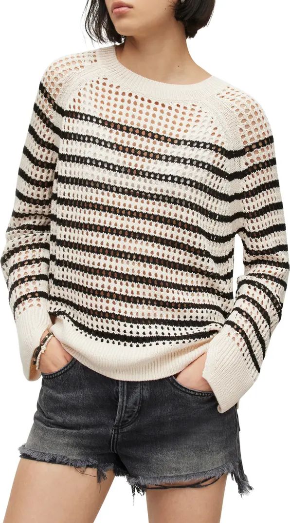 AllSaints Paloma Stripe Open Stitch Sweater | Nordstrom | Nordstrom