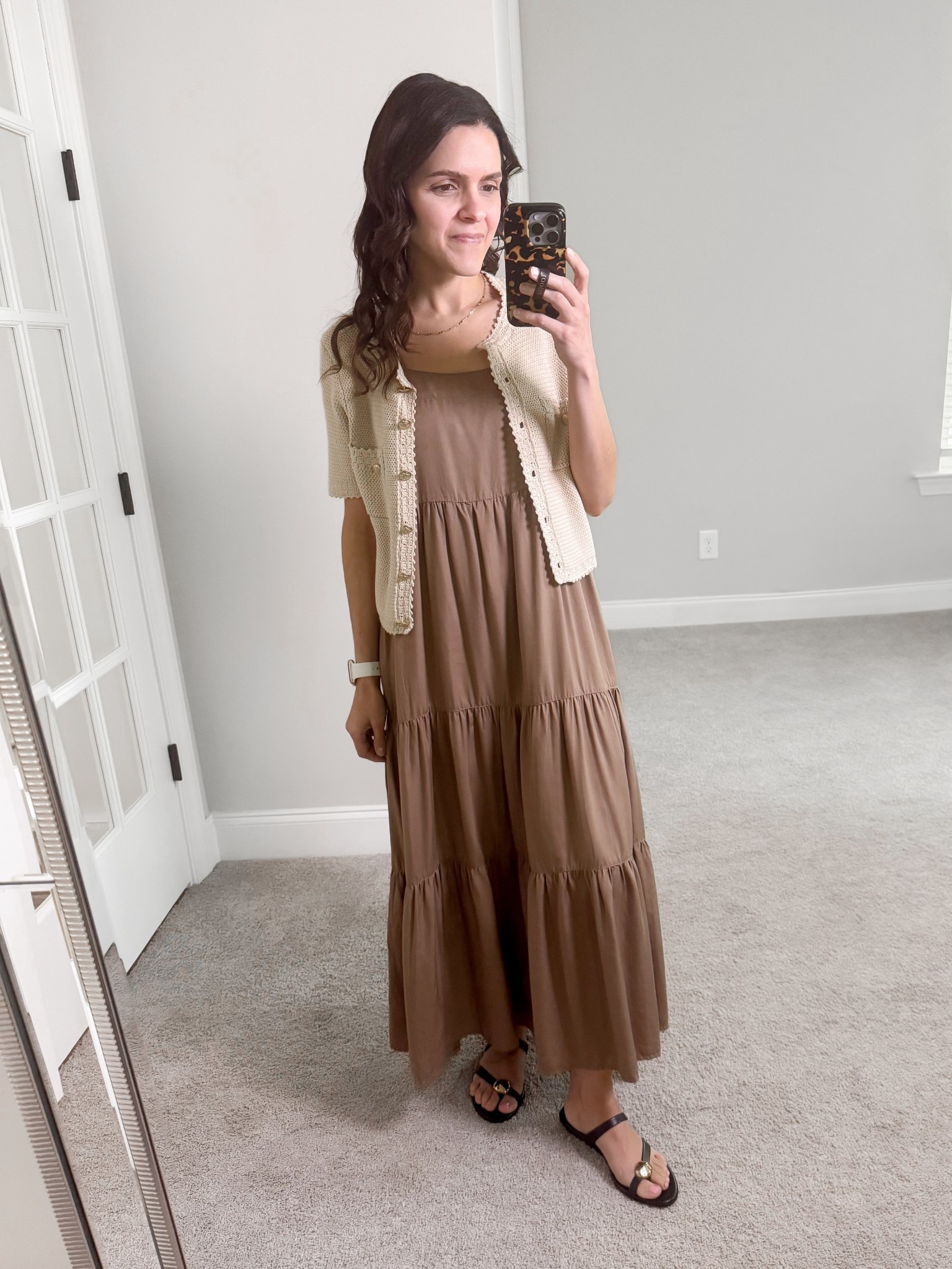 What I wore — 
Tiered dress: Amazon, tts
Lady jacket: old, linked similar
Sandals: Madewell, tts 

#LTKStyleTip