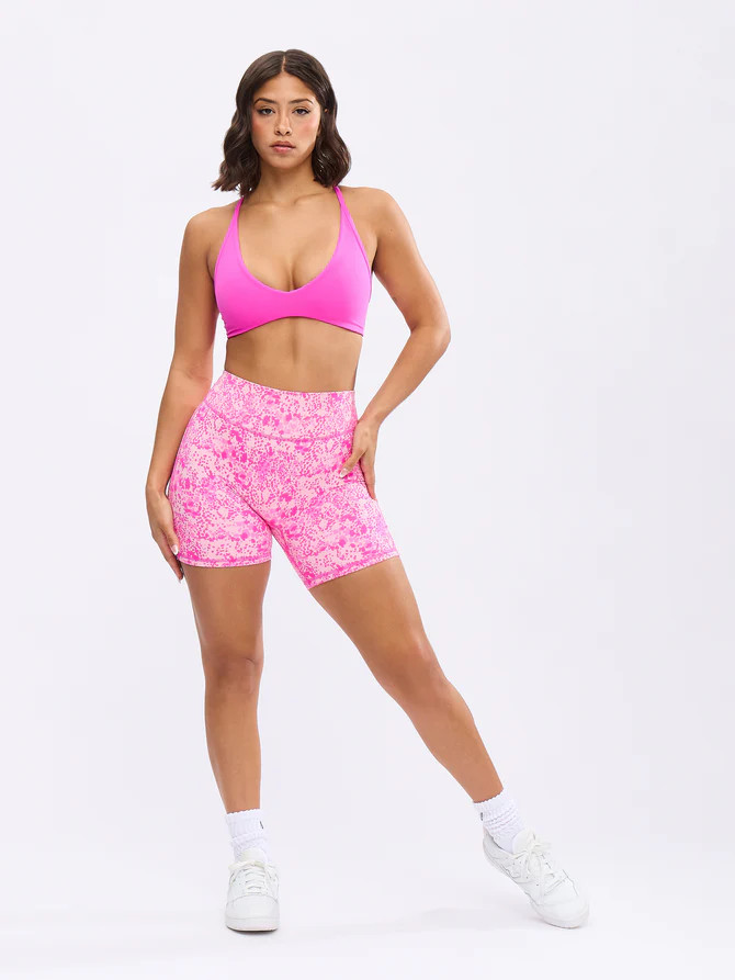 Girlfriend Reversible Sports Bra - Candy Crush and Pink Fashun Print | Buffbunny