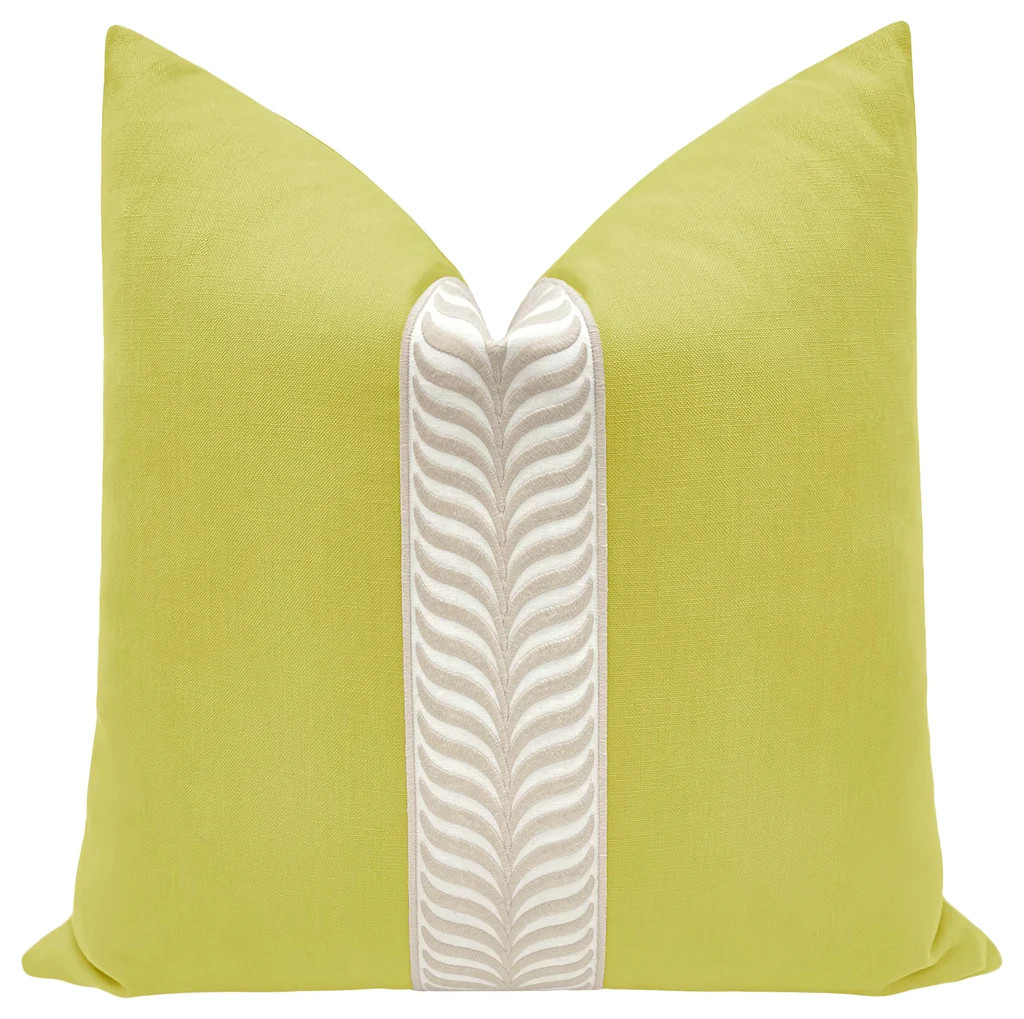 CLASSIC LINEN // CHARTREUSE + TRELLIS TRIM // NATURAL | LITTLE DESIGN COMPANY