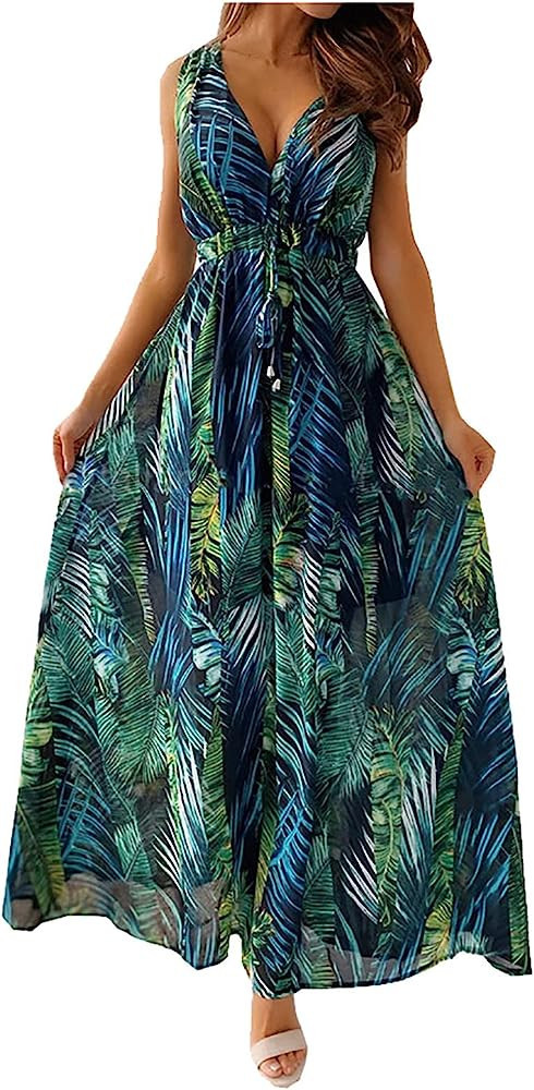 Long Dresses For Women Casual Summer Long Teal Blue Maxi Dress Emerald Green Dress Green Maxi Dress | Amazon (US)