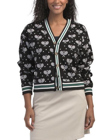 Tennis Racquet Cleo Sweater for Women | Polyester/Spandex/Rayon | Marshalls