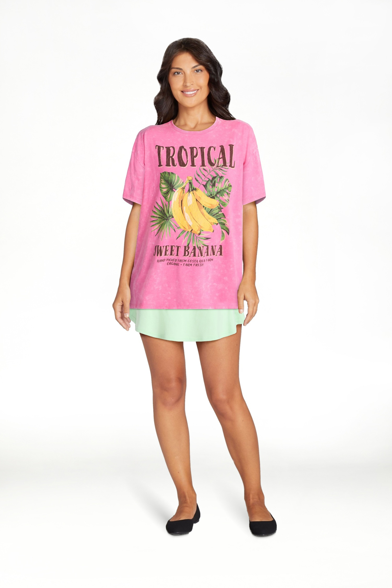 No Boundaries Graphic Oversized Boyfriend Tee, Women's XXS-XXL | Walmart (US)