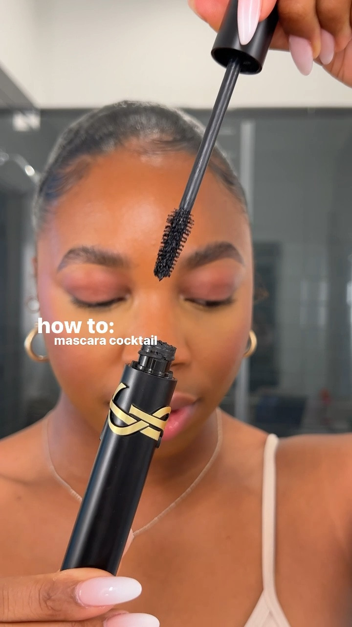 both my fav mascaras combined is giving false lashes, bb 🤩

2 coats of the YSL Beauty Lash Clash for length and volume 
1-2 coats of Fenty Beauty Hella Thicc for extra volume and depth—love the jet black pay off it gives