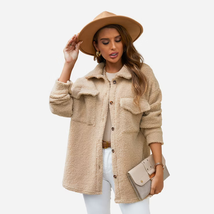 Women's Faux Shearling Teddy Coat - Cupshe | Target