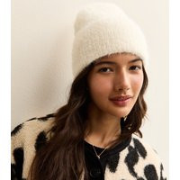 Cream Fluffy Knit Beanie New Look | New Look (UK)