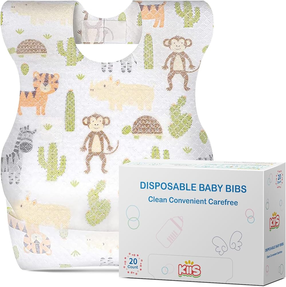 KIIS Disposable Baby Bibs for Baby Boys and Girls - Individually Packaged - Hygienic, Soft and Le... | Amazon (US)