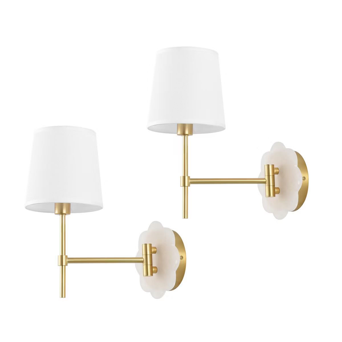 Lyssine 11.5 Inch Metal Wall Sconce (Set of 2) - White - Safavieh. | Target