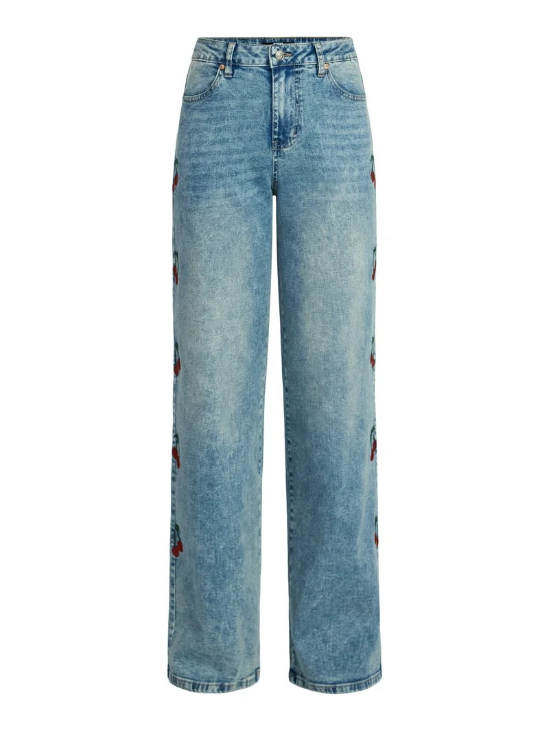 Madden NYC Women's Mid-Rise Embroidered Jean, Sizes 00-18 | Walmart (US)