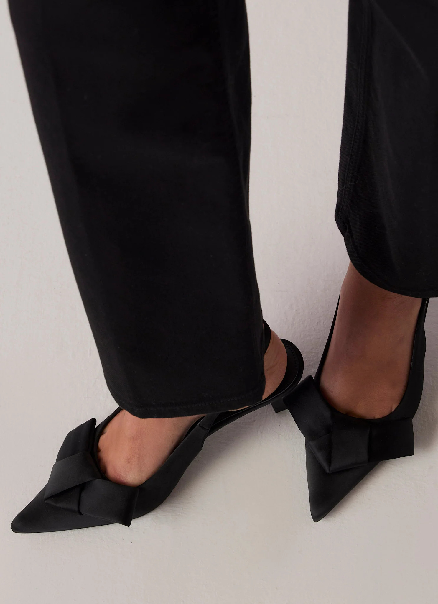 Black Slingback Kitten Heels | Mint Velvet