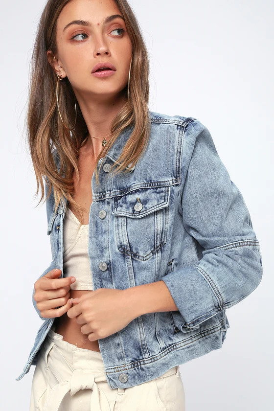 Rumors Light Wash Denim Jacket | Lulus