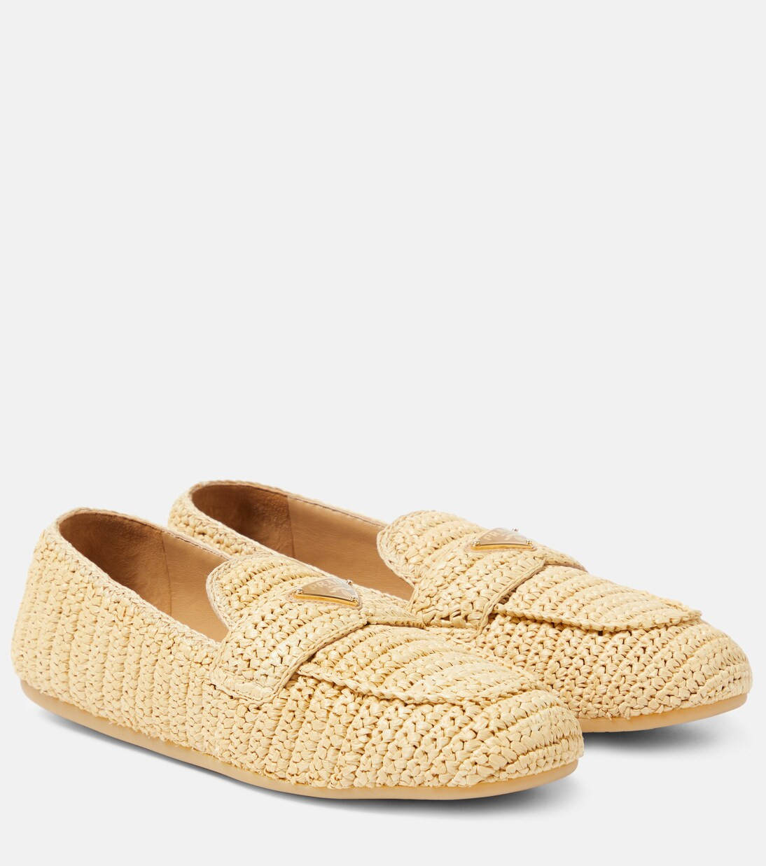 Woven raffia-effect loafers | Mytheresa (US/CA)