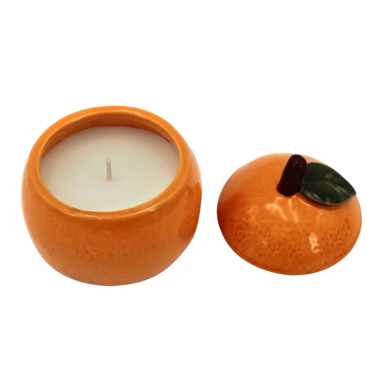 Better Homes & Gardens 1-Wick Ceramic Fruit Candle, Orange and Vanilla, 6 oz | Walmart (US)