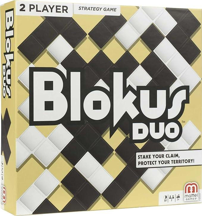 Mattel Games Blokus Duo 2-Player Strategy Board Game, Family Game for Kids & Adults with Black an... | Amazon (US)