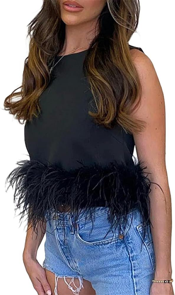 Women Long Sleeve Tie Front Blouse Cardigan Satin V Neck Vintage Feather Sleeve Crop Top Shirt Haraj | Amazon (US)
