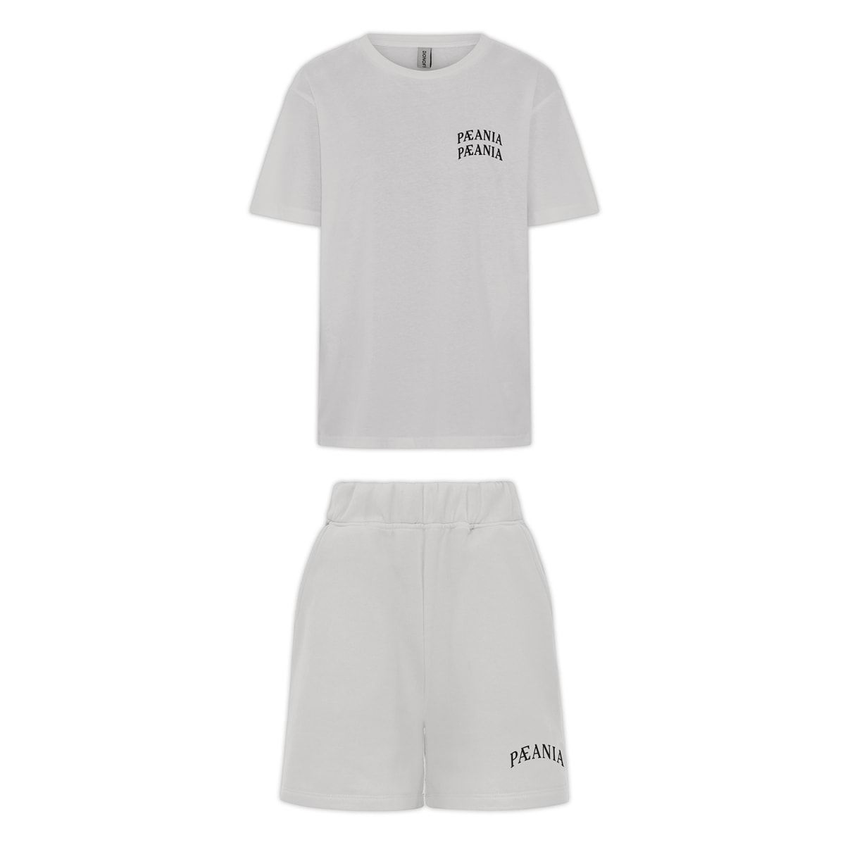The Essential Organic Cotton Short & T-Shirt Set - Off - White | Wolf & Badger (US)