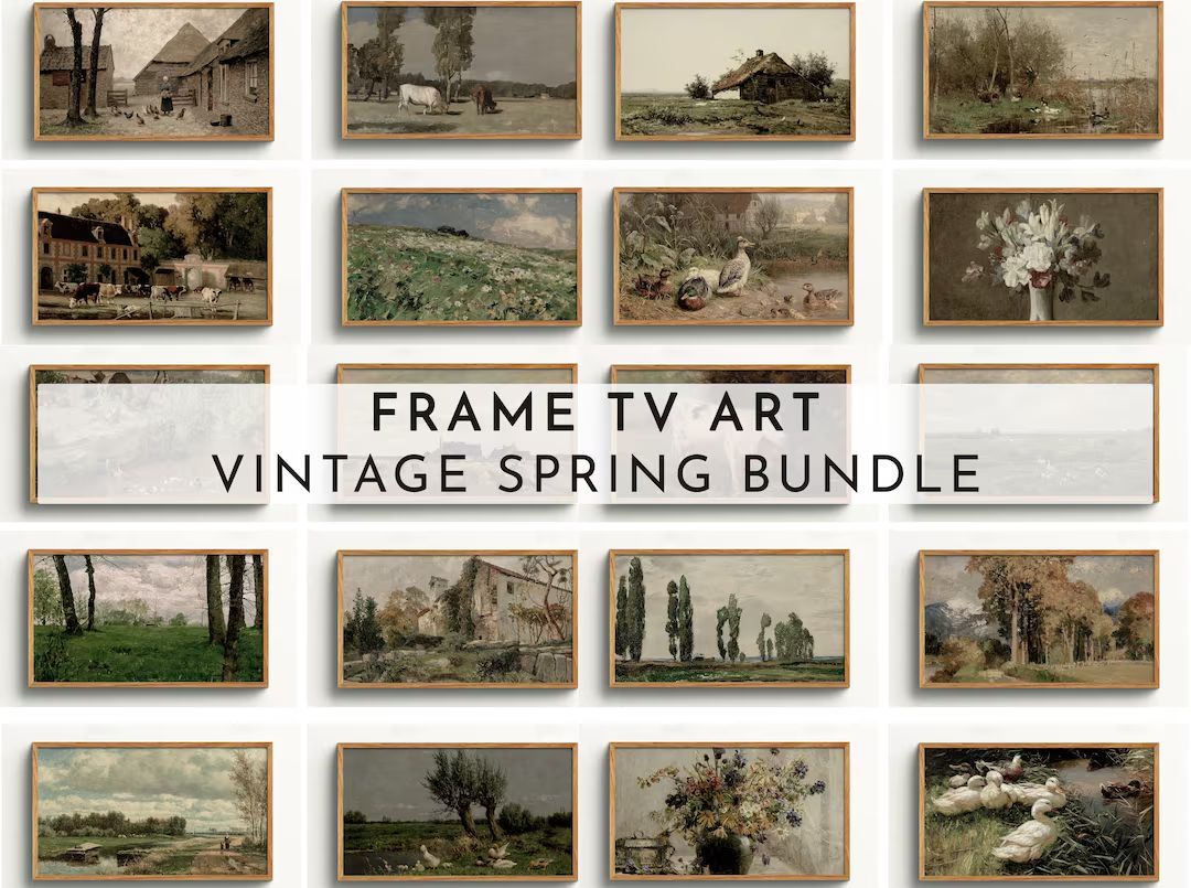 Samsung Frame TV Art Set Vintage Spring Paintings Bundle 20 Files Included Vintage Frame TV Art F... | Etsy (US)
