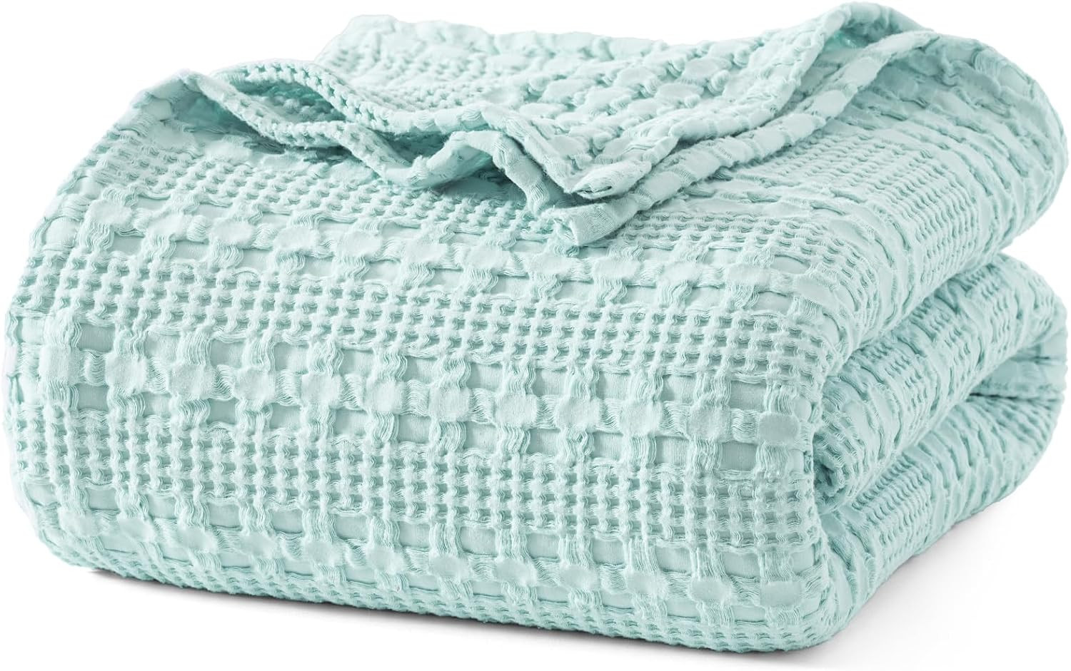 PHF 100% Cotton Waffle Weave Blanket King Size for Bed, Soft Lightweight & Breathable for Spring ... | Amazon (US)