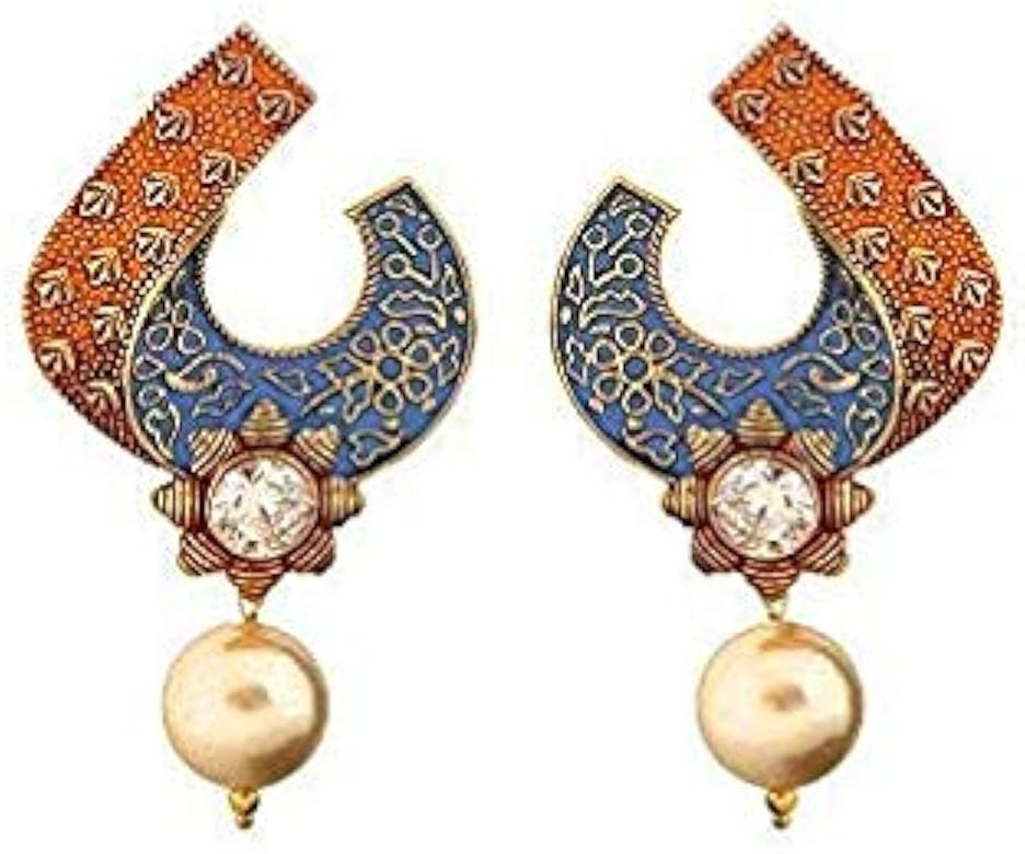 Chandbali Drop Dangle Pearl Earring Christmas Gifts Women Fashion Jewelry Accessories Antique Eth... | Amazon (US)