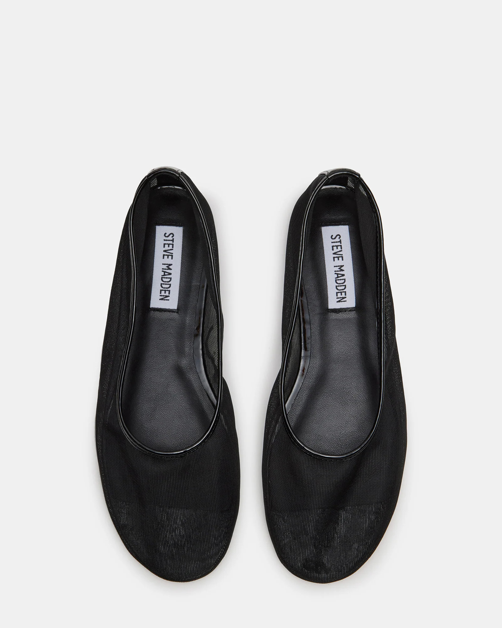 MEADOW Black Mesh Women's Ballet Flats | Steve Madden (US)
