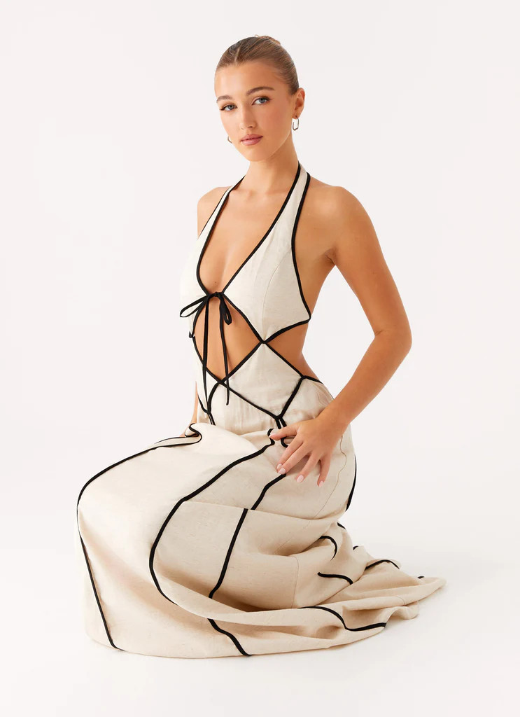 Sonnet Maxi Dress - Oatmeal | Peppermayo (Global)