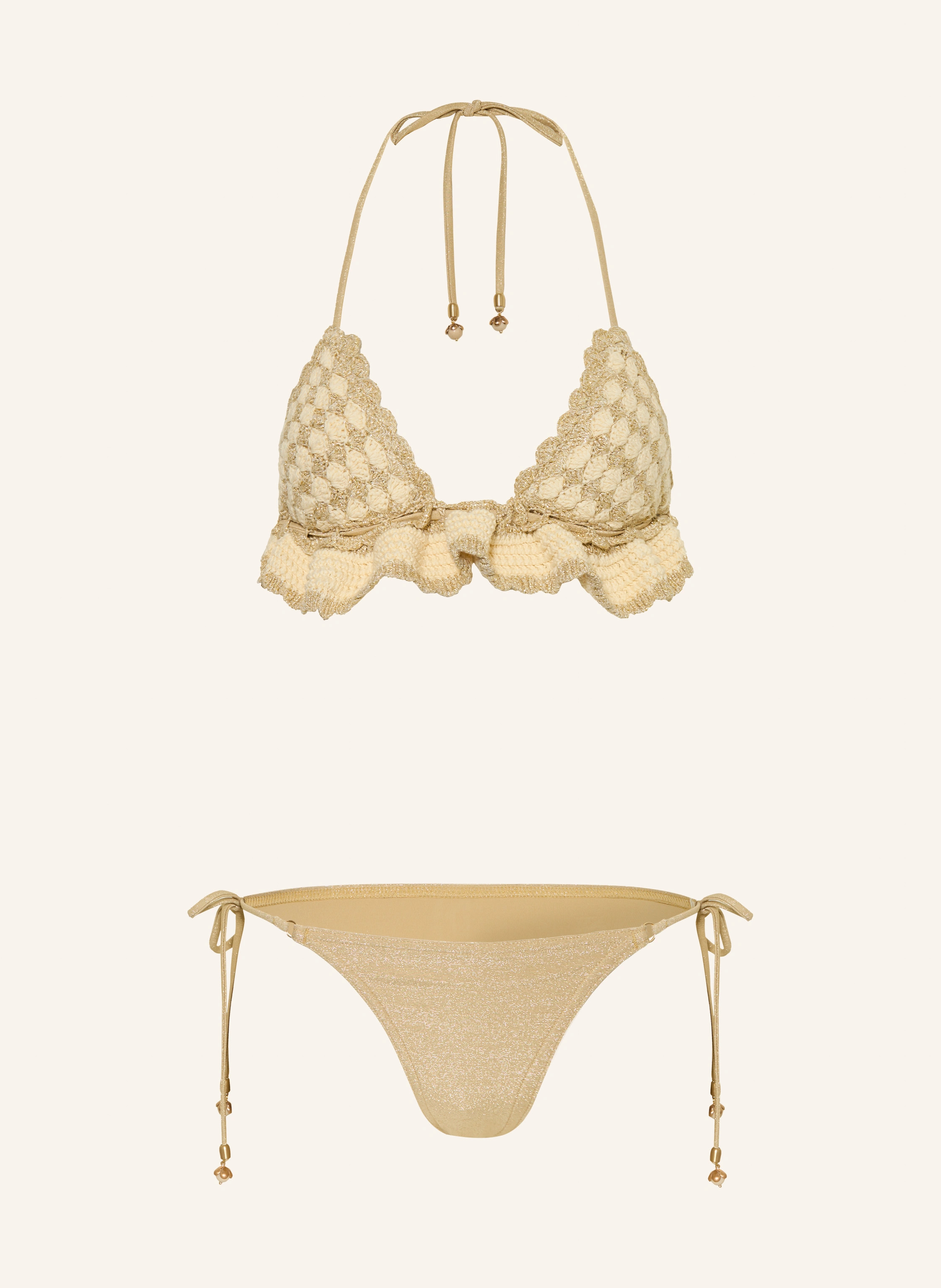 ZIMMERMANN Triangel-Bikini WANDERLUST mit Glitzergarn in gold / creme | Breuninger (DACH)