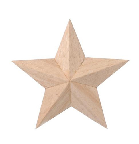 Darice 9191-50 Wood 3D Star, 4-Inch | Amazon (US)