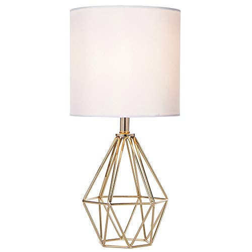COTULIN Gold Modern Hollow Out Base Living Room Bedroom Small Table Lamp,Bedside Lamp with Metal Bas | Amazon (US)