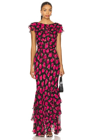 RIXO Rio Dress in Vintage Rose Black from Revolve.com | Revolve Clothing (Global)