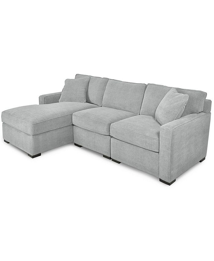 Furniture Radley 3-Piece Fabric Chaise Sectional Sofa, Created for Macy's & Reviews - Furniture -... | Macys (US)