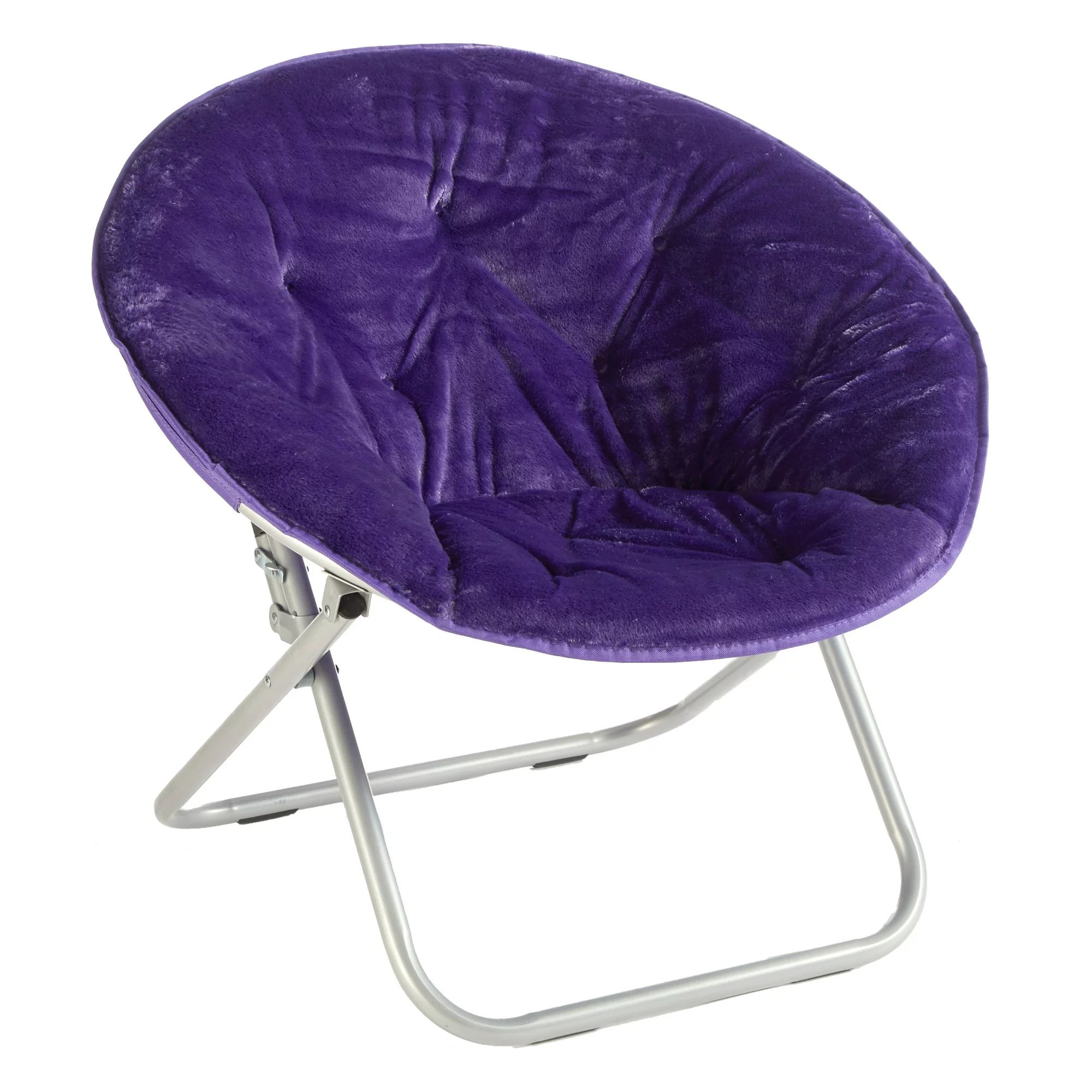 Mainstays Faux Fur Folding Chair, Purple | Walmart (US)