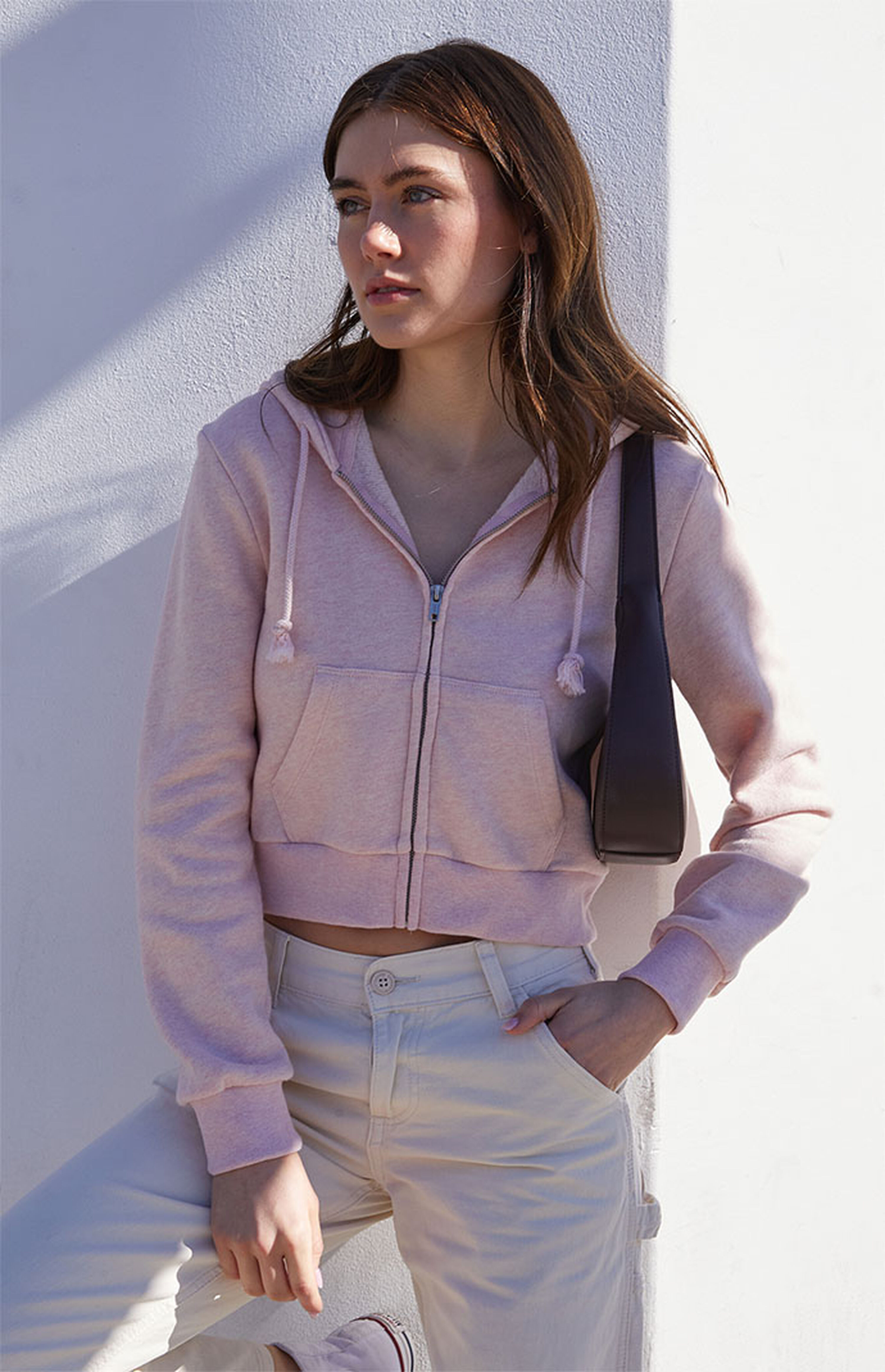 John Galt Pink Crystal Hoodie | PacSun