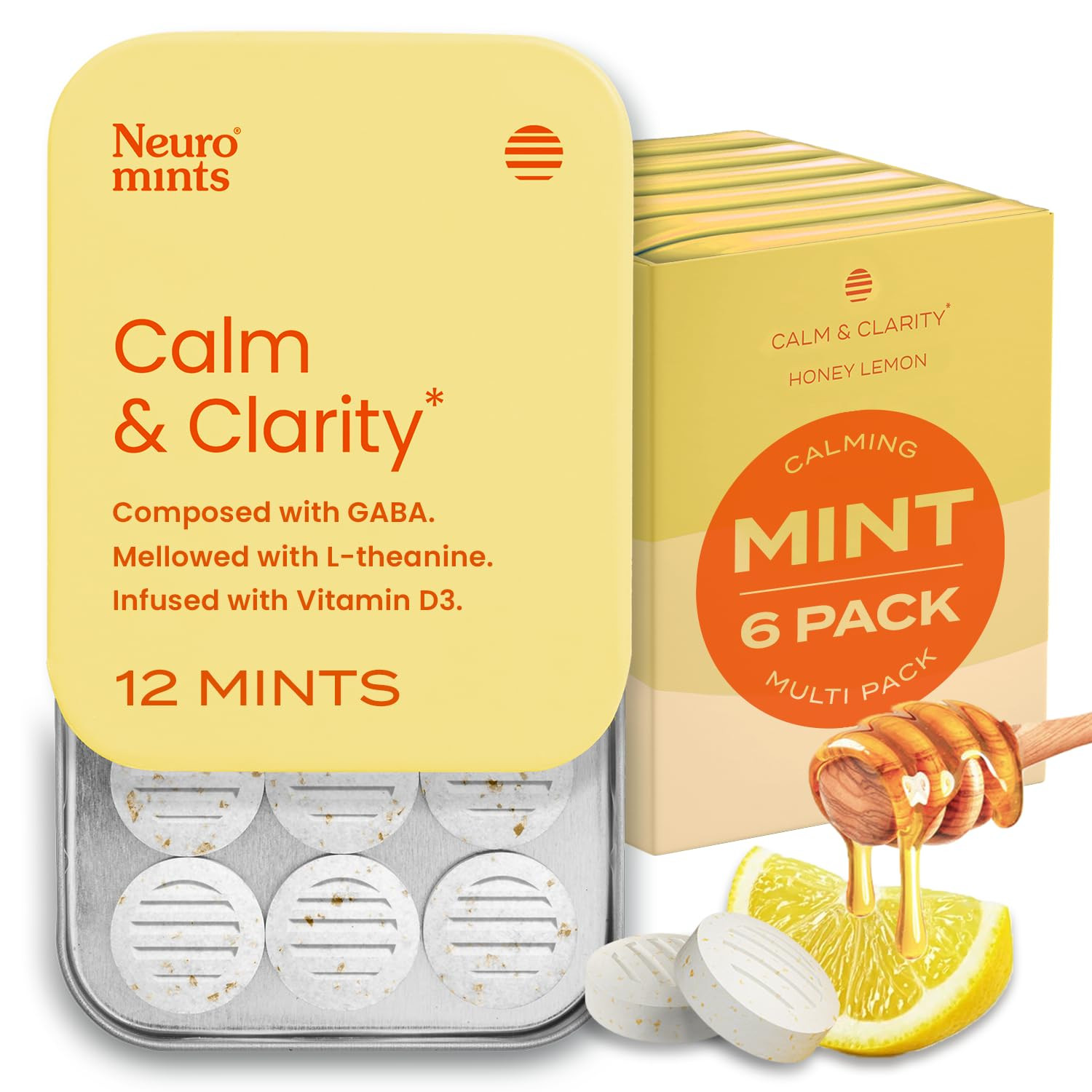NeuroGum Calm & Clarity Mints (72 Pieces) - Sugar Free with L-theanine + GABA + Vitamin D3 - Noot... | Amazon (US)