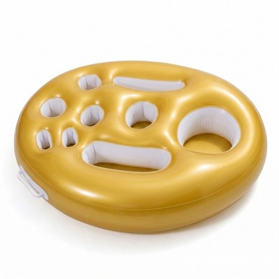 Alilang Gold Inflatable Pool Serving Float with Cup Holders and Snack Trays - Gold | Target