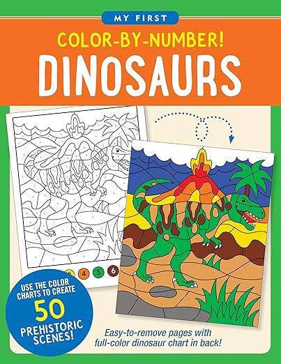 Color-By-Number! Dinosaurs (50 unique, one-sided designs) | Amazon (US)
