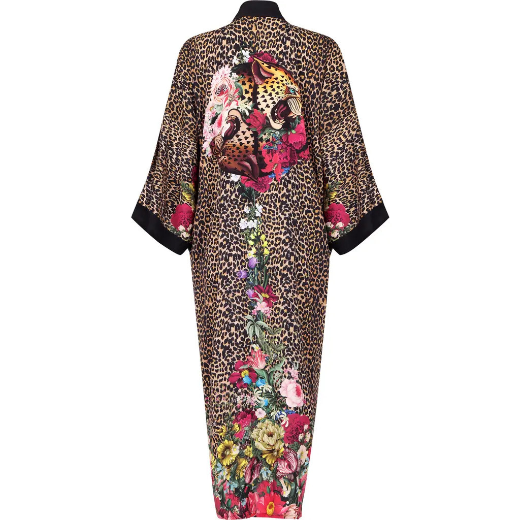 Henelle Duster Robe in Leopard at Nordstrom, Size Large | Nordstrom